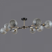 Люстра на штанге ILLUMICO IL0253-8CSQ-79 BK AB цвет плафона/подвески Коричневый, цвет арматуры Бронза, Черный-2