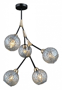 Люстра на штанге ILLUMICO IL0263-5PSQ-79 BK AB цвет плафона/подвески Коричневый, цвет арматуры Бронза, Черный