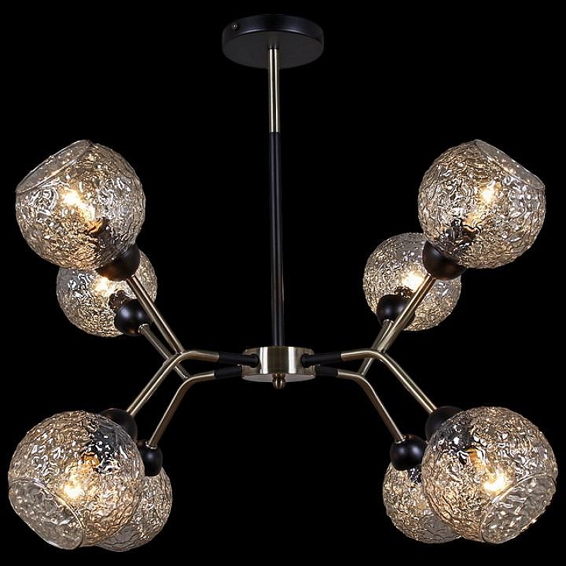 Люстра на штанге ILLUMICO IL0268-8PSQ-79 BK AB 