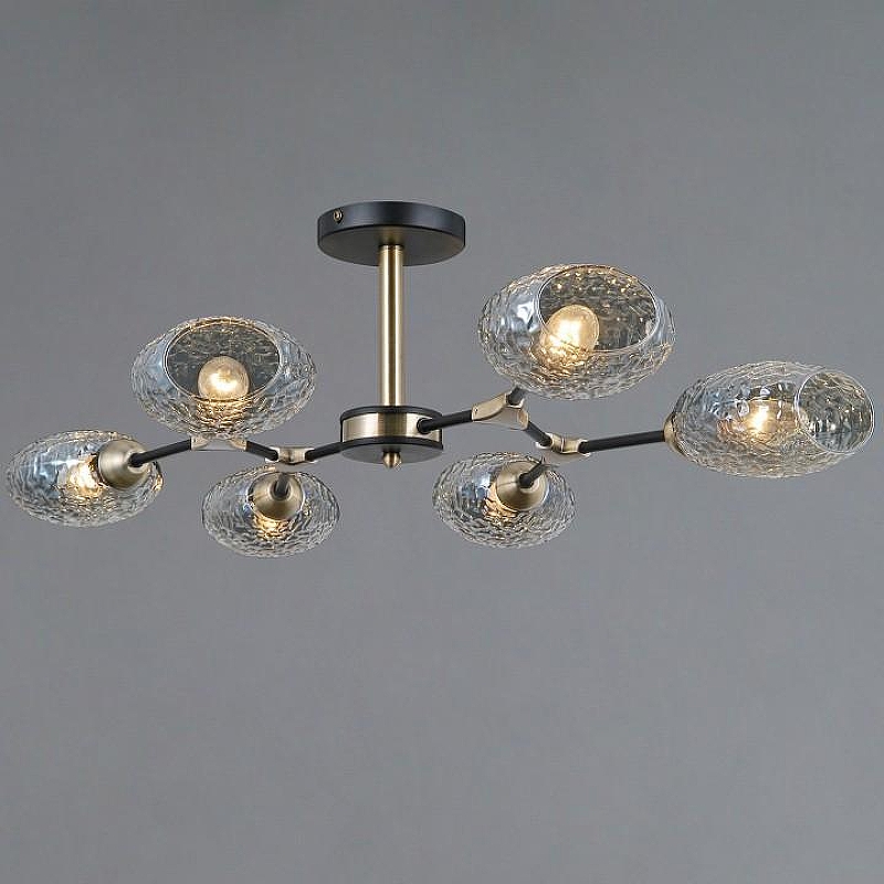 Люстра на штанге ILLUMICO TRENTO IL0272-6CSQ-25 BK AB TRENTO 
