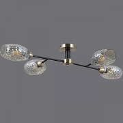 Люстра ILLUMICO IL0285 IL0285-4CSQ-79 BK AB цвет плафона/подвески Прозрачный, цвет арматуры Бронза, Черный-1
