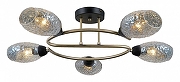 Люстра ILLUMICO IL0300-5CSQ-79 BK AB цвет плафона/подвески Коричневый, цвет арматуры Бронза, Черный