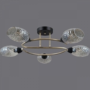 Люстра ILLUMICO IL0300-5CSQ-79 BK AB цвет плафона/подвески Коричневый, цвет арматуры Бронза, Черный-1