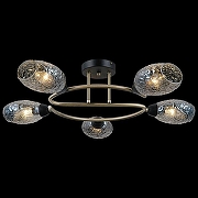 Люстра ILLUMICO IL0300-5CSQ-79 BK AB цвет плафона/подвески Коричневый, цвет арматуры Бронза, Черный-2
