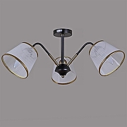 Люстра на штанге ILLUMICO IL0344-3CSQ-79 BK AB цвет плафона/подвески Белый, Золото, цвет арматуры Бронза, Черный