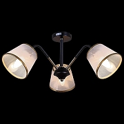 Люстра на штанге ILLUMICO IL0344-3CSQ-79 BK AB цвет плафона/подвески Белый, Золото, цвет арматуры Бронза, Черный-1