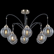 Люстра на штанге ILLUMICO IL0433-8PSQ-79 BK AB цвет плафона/подвески Черный, цвет арматуры Бронза, Черный-2