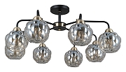 Люстра на штанге ILLUMICO IL0447-8CSQ-79 BK цвет плафона/подвески Черный, цвет арматуры Бронза, Черный