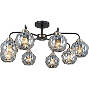 Люстра на штанге ILLUMICO IL0447-8CSQ-79 BK цвет плафона/подвески Черный, цвет арматуры Бронза, Черный-1