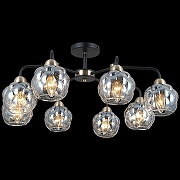 Люстра на штанге ILLUMICO IL0447-8CSQ-79 BK цвет плафона/подвески Черный, цвет арматуры Бронза, Черный-2