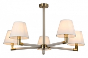Люстра на штанге ILLUMICO BRASS IL0501-5P-79 BRASS цвет плафона/подвески Белый, цвет арматуры Белый, Золото