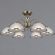 Люстра на штанге ILLUMICO AREZZO IL0596-6CSQ-25 AB AREZZO цвет плафона/подвески Белый, Бронза, цвет арматуры Бронза
