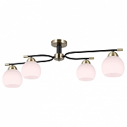 Люстра ILLUMICO LIBRA IL0638-4CSQ-24 AB BK LIBRA цвет плафона/подвески Белый, цвет арматуры Бронза, Черный