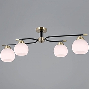 Люстра ILLUMICO LIBRA IL0638-4CSQ-24 AB BK LIBRA цвет плафона/подвески Белый, цвет арматуры Бронза, Черный-2