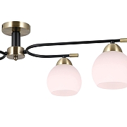 Люстра ILLUMICO LIBRA IL0638-4CSQ-24 AB BK LIBRA цвет плафона/подвески Белый, цвет арматуры Бронза, Черный-3