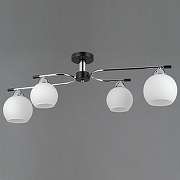 Люстра ILLUMICO LIBRA IL0638-4CSQ-24 CR BK LIBRA цвет плафона/подвески Белый, цвет арматуры Хром, Черный-1