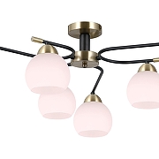Люстра ILLUMICO LIBRA IL0638-6CSQ-24 AB BK LIBRA цвет плафона/подвески Белый, цвет арматуры Бронза, Черный-3