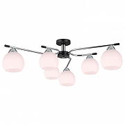 Люстра ILLUMICO LIBRA IL0638-6CSQ-24 CR BK LIBRA цвет плафона/подвески Белый, цвет арматуры Хром, Черный