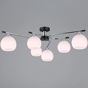 Люстра ILLUMICO LIBRA IL0638-6CSQ-24 CR BK LIBRA цвет плафона/подвески Белый, цвет арматуры Хром, Черный-2