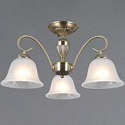 Люстра на штанге ILLUMICO AREZZO IL0696-3ASQ-25 AB AREZZO цвет плафона/подвески Белый, цвет арматуры Бронза
