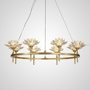 Люстра Imperiumloft Lotos LOTOS01 цвет плафона/подвески Прозрачный, цвет арматуры Латунь