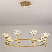 Люстра Imperiumloft Lotos LOTOS01 цвет плафона/подвески Прозрачный, цвет арматуры Латунь-1