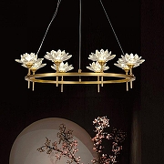 Люстра Imperiumloft Lotos LOTOS01 цвет плафона/подвески Прозрачный, цвет арматуры Латунь-2