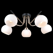Люстра ILLUMICO LIBRA IL0713-5CSQ-24 BK FGD LIBRA цвет плафона/подвески Белый, цвет арматуры Золото, Черный-1