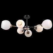 Люстра на штанге ILLUMICO LIBRA IL0715-6CSQ-24 BK GD LIBRA цвет плафона/подвески Белый, цвет арматуры Золото, Черный-1