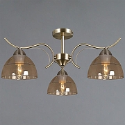 Люстра на штанге ILLUMICO AREZZO IL0733-3CSQ-25 AB AREZZO цвет плафона/подвески Тонированный, цвет арматуры Бронза