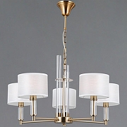 Люстра ILLUMICO GENOA IL0755-5PSQ-25 BRASS GENOA цвет плафона/подвески Белый, цвет арматуры Бронза