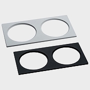 Рамка на 2 светильника Italline IT06-6016 IT06-6016 black FR2 цвет Черный-1