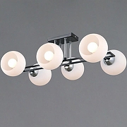 Люстра ILLUMICO TRENTO IL0791-6CSQ-25 BK CR TRENTO цвет плафона/подвески Белый, цвет арматуры Хром, Черный