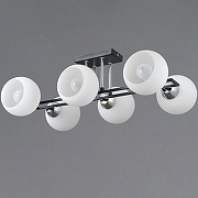 Люстра ILLUMICO TRENTO IL0791-6CSQ-25 BK CR TRENTO цвет плафона/подвески Белый, цвет арматуры Хром, Черный-1