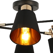 Люстра на штанге ILLUMICO Abelie IL6116-6COU-79 BK GD Abelie цвет плафона/подвески Золото, Черный, цвет арматуры Золото, Черный-1