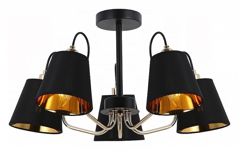 Люстра на штанге ILLUMICO IL6120-5COU-79 BK GD 