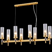 Люстра ILLUMICO BRASS TUBO IL5177-8LLS-29 BRASS TUBO цвет плафона/подвески Прозрачный, цвет арматуры Бронза-1