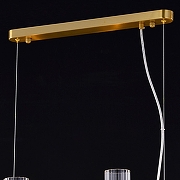 Люстра ILLUMICO BRASS TUBO IL5177-8LLS-29 BRASS TUBO цвет плафона/подвески Прозрачный, цвет арматуры Бронза-3