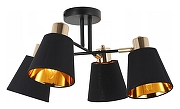 Люстра на штанге ILLUMICO Abelie IL6116-4COU-79 BK GD Abelie цвет плафона/подвески Золото, Черный, цвет арматуры Золото, Черный