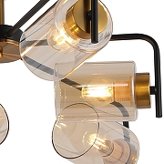 Люстра на штанге ILLUMICO IL8248-6COU-79 BK GD цвет плафона/подвески Коричневый, цвет арматуры Золото, Черный-2
