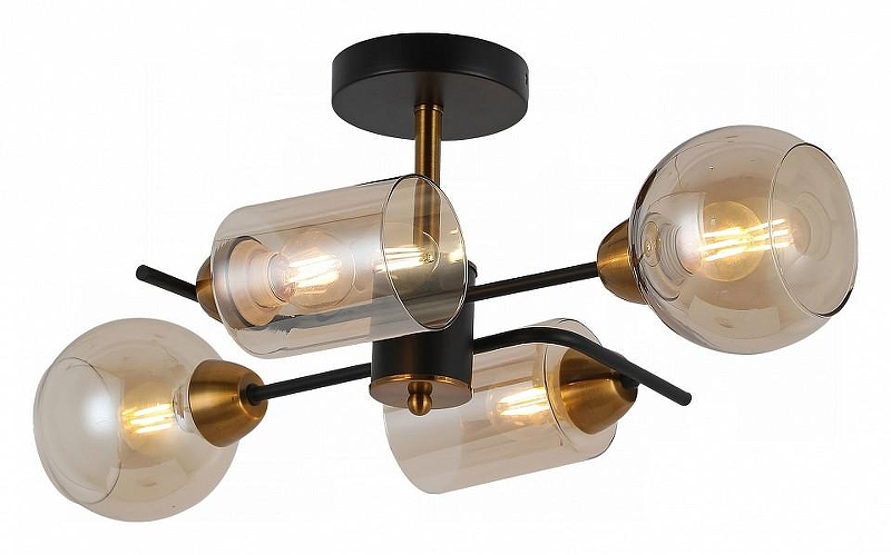 Люстра на штанге ILLUMICO IL8243-4COU-79 BK BR 