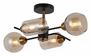 Люстра на штанге ILLUMICO IL8243-4COU-79 BK BR цвет плафона/подвески Коричневый, цвет арматуры Коричневый, Черный