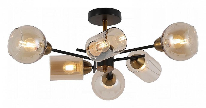 Люстра на штанге ILLUMICO IL8243-6COU-79 BK GD 
