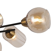 Люстра на штанге ILLUMICO IL8243-6COU-79 BK GD цвет плафона/подвески Коричневый, цвет арматуры Золото, Черный-2
