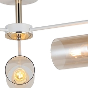 Люстра на штанге ILLUMICO IL8248-3COU-79 WH GD цвет плафона/подвески Коричневый, цвет арматуры Белый, Золото-1