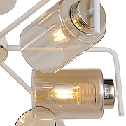 Люстра на штанге ILLUMICO IL8248-6COU-79 WH GD цвет плафона/подвески Коричневый, цвет арматуры Белый, Золото-2