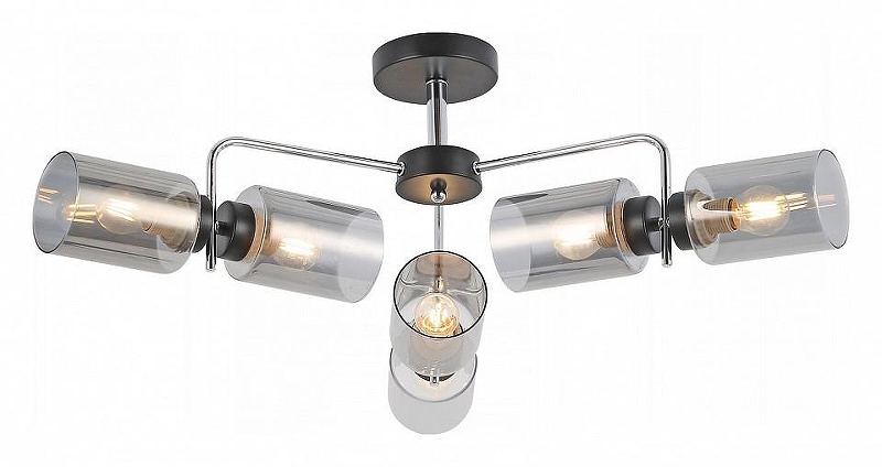 Люстра на штанге ILLUMICO IL8249-6COU-79 BK CR 