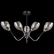 Люстра на штанге ILLUMICO IL9960-6CSQ-79 BK AB цвет плафона/подвески Черный, цвет арматуры Бронза, Черный-1