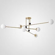 Люстра на штанге Imperiumloft JESI JESI01 цвет плафона/подвески Белый, цвет арматуры Золото