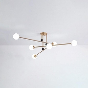 Люстра на штанге Imperiumloft JESI JESI01 цвет плафона/подвески Белый, цвет арматуры Золото-1